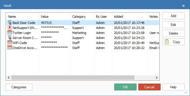 Integrierter Lizenz- und Passwort Tresor in IT Asset Managament